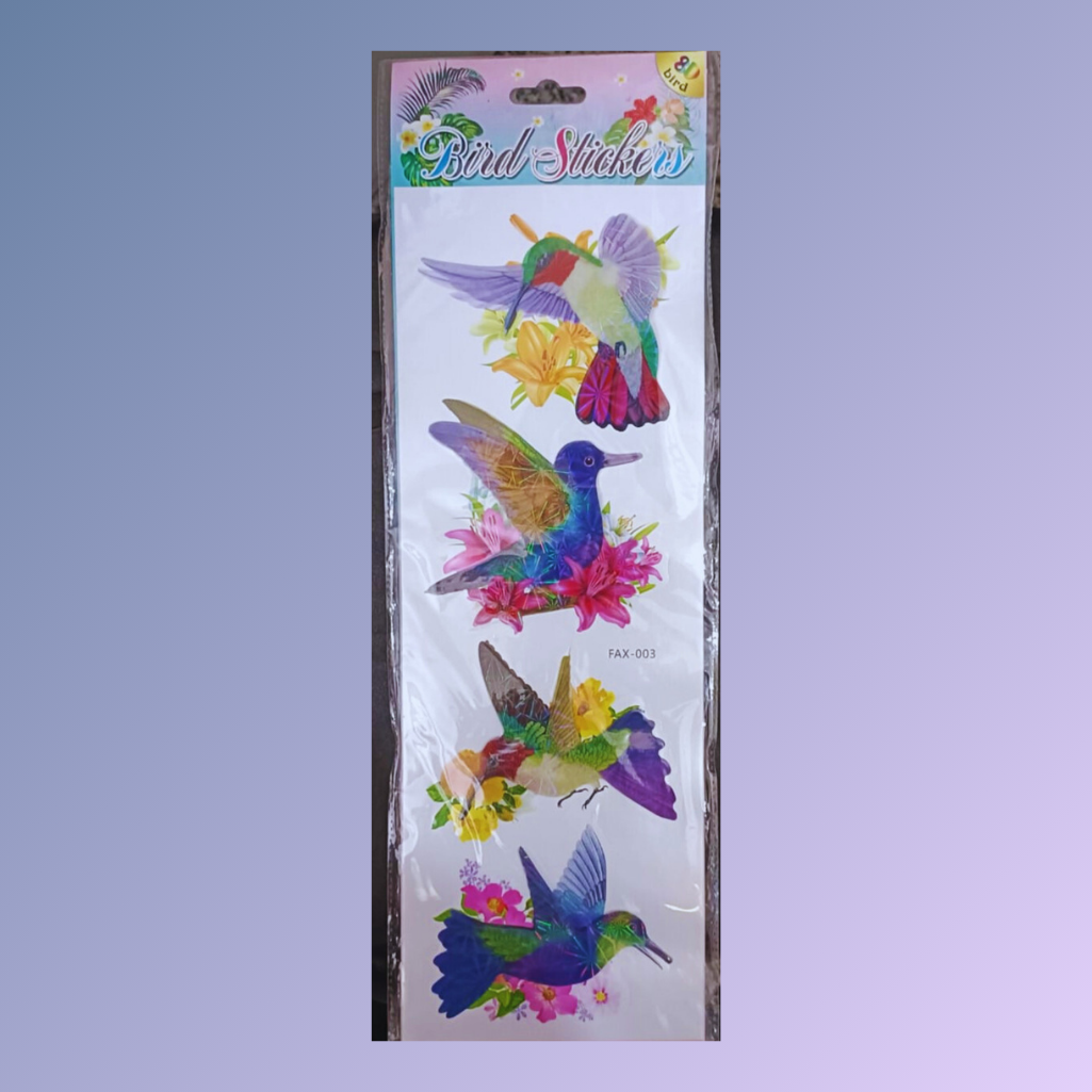 Bird Stickers 8D ( Set Of 3)