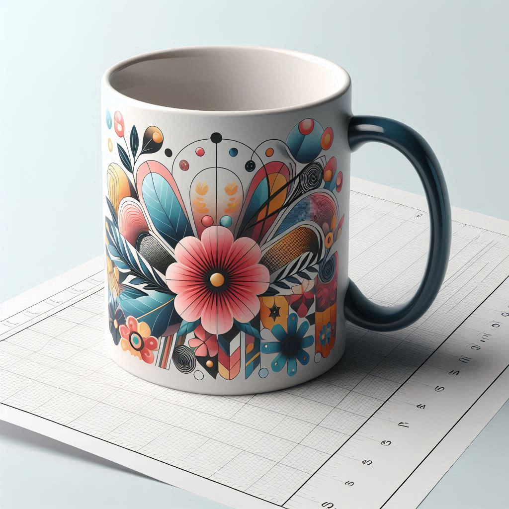Bold Bloom – Artistic Floral Mug