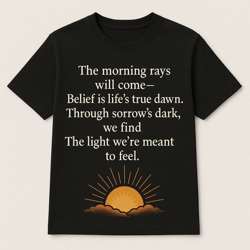 "Morning Will Come" – Motivational T-Shirt