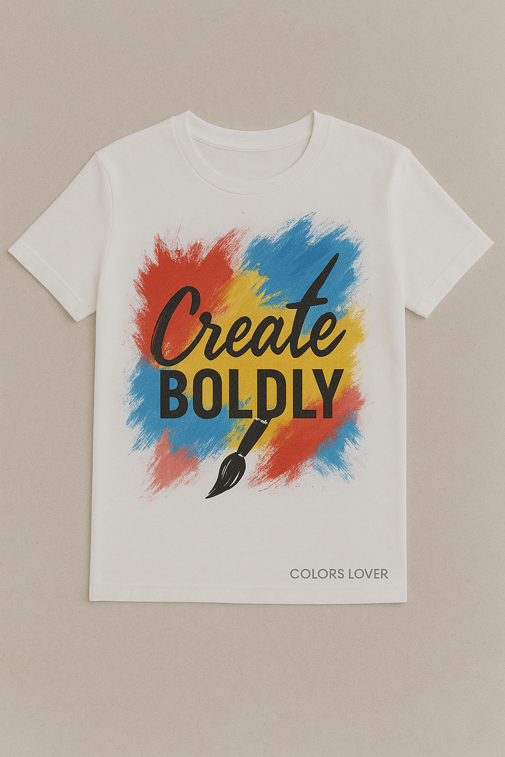 T-shirt with Vibrant Artistic Design