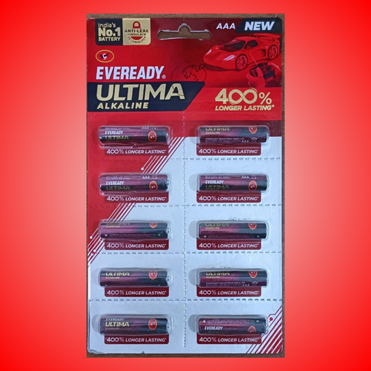 Eveready Ultima Alkaline AAA Batteries (Set of 10)