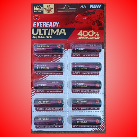 Eveready Ultima Alkaline AA Batteries (Set of 10)
