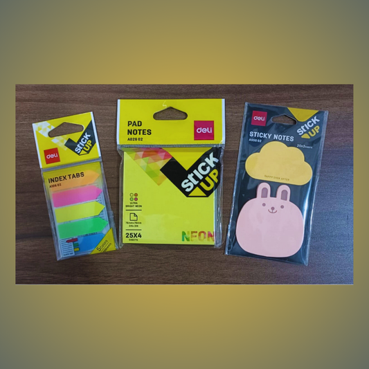 Deli Sticky Notes & Tabs Set (Pack of 3)