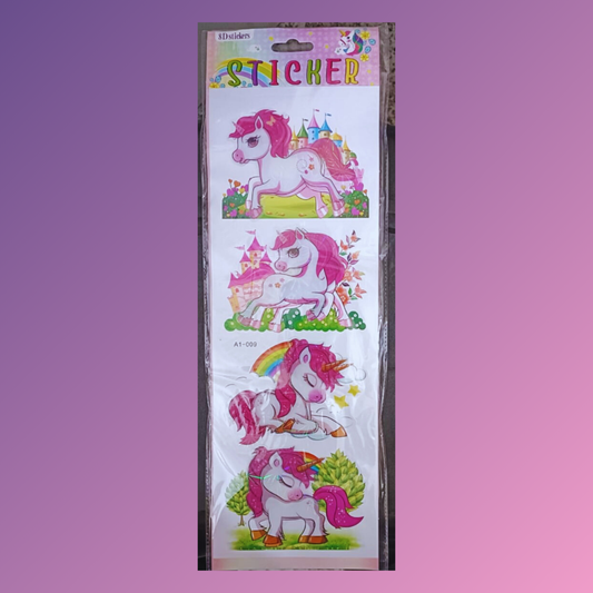 Unicorn Stickers 8D ( Set Of 3)