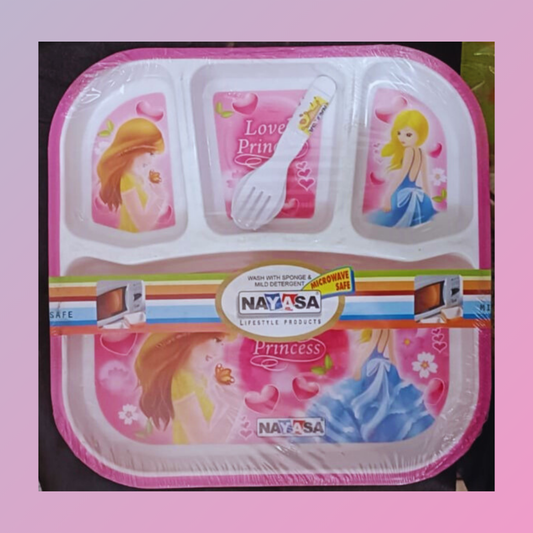Princess-Themed Compartment Plate Set by Nayasa