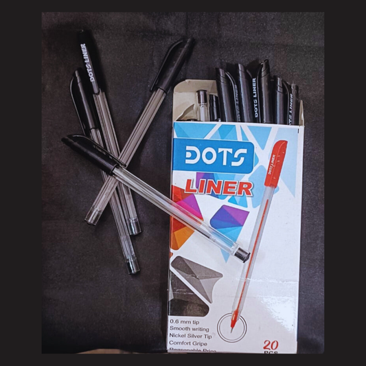 Dots Liner - Black Pen (Set Of 20 pic.)