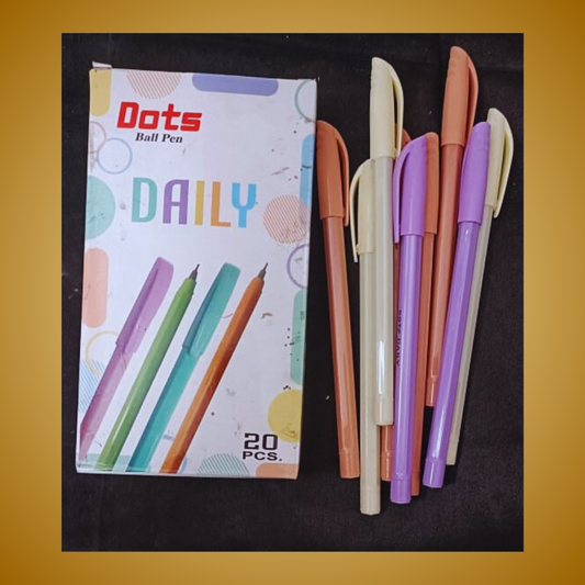 Dots  - Blue Ball Pen (Set Of 20 pic.)