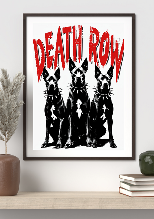 “DEATH ROW” with Fierce Dobermans Wall Art
