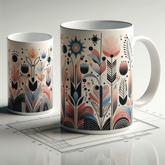 Botanical Harmony – Artistic Floral Mug