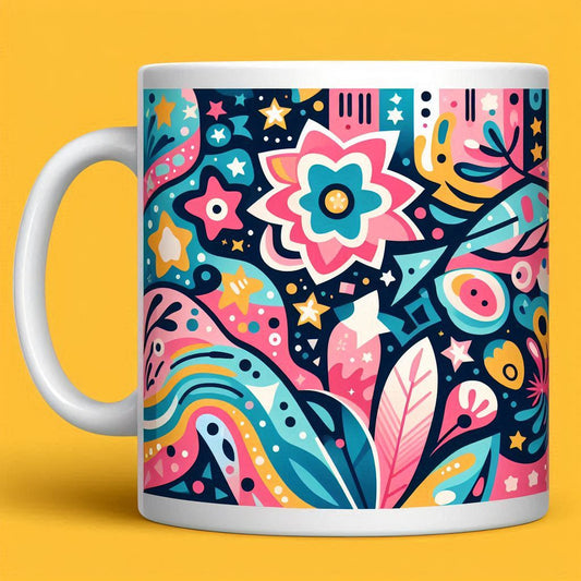 Stardust Garden – Dreamy Floral Mug