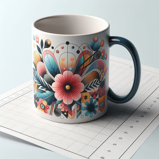 Bold Bloom – Artistic Floral Mug
