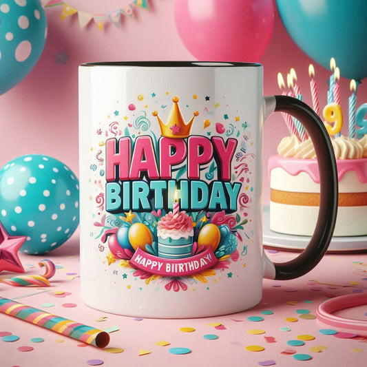 🎉  Happy Birthday – Celebration Mug