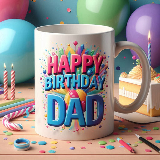 🎉 Happy Birthday DAD -Celebration Mug