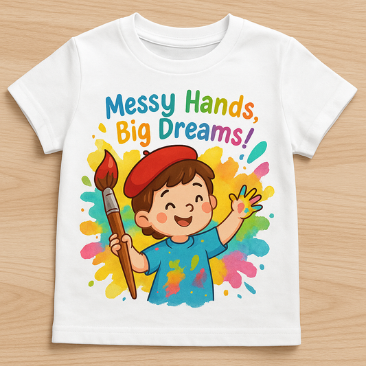 Messy Hands, Big Dreams kid