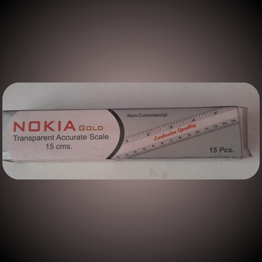 Nokia Gold Trasnparent Accurate Scale 15cms ( Set Of 2)