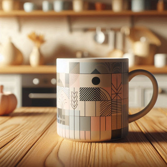 🎨 Urban Calm – Modern Art Mug