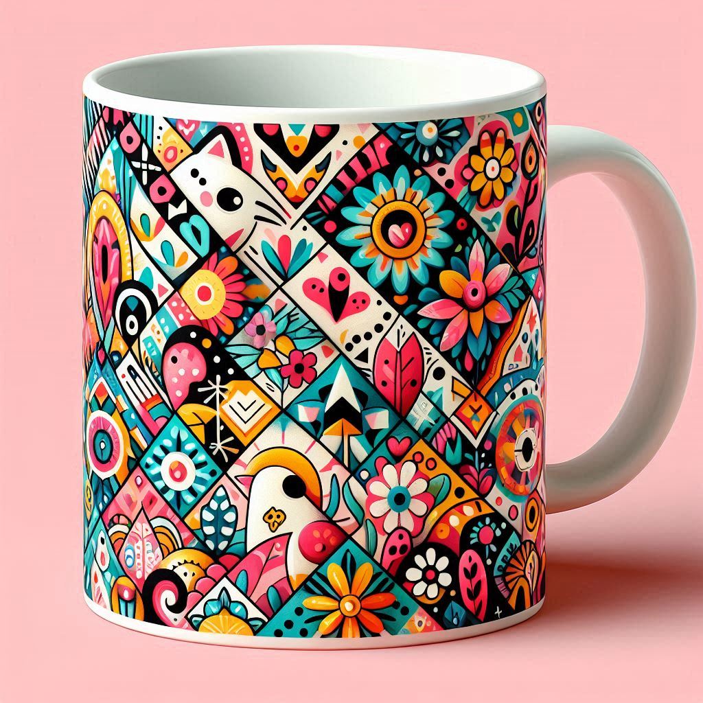 🌸 Boho Bloom – Festival of Colors Mug